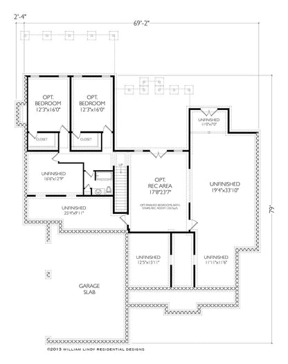 Huntersville house plan daylight basement floor plan