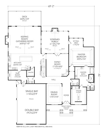 Huntersville house plan first floor layout